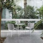 Ædle udendørs sofabord i HPL og hvidt metal fremstillet i Italien - Dublin Viadurini