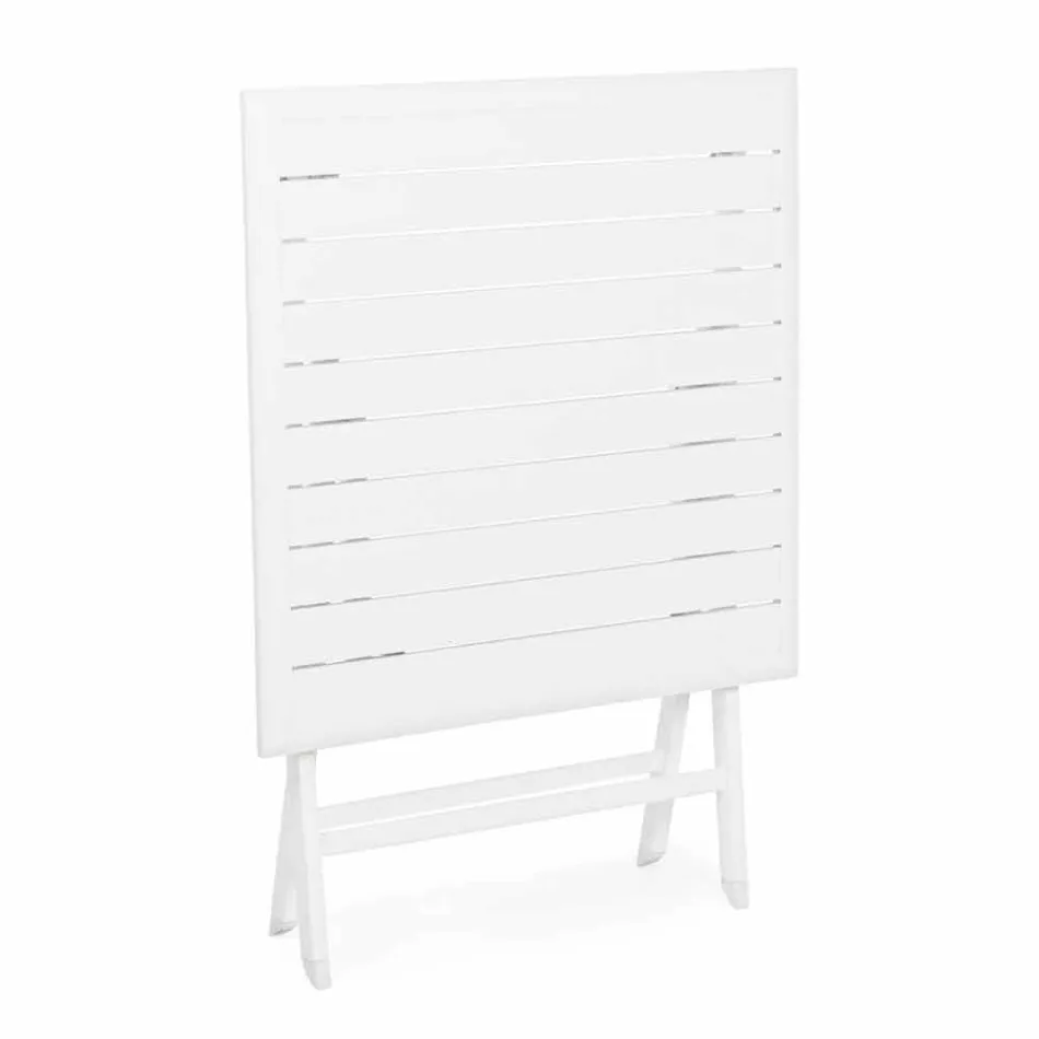 Firkantet foldbart udendørs sofabord i malet aluminium - jagt Viadurini