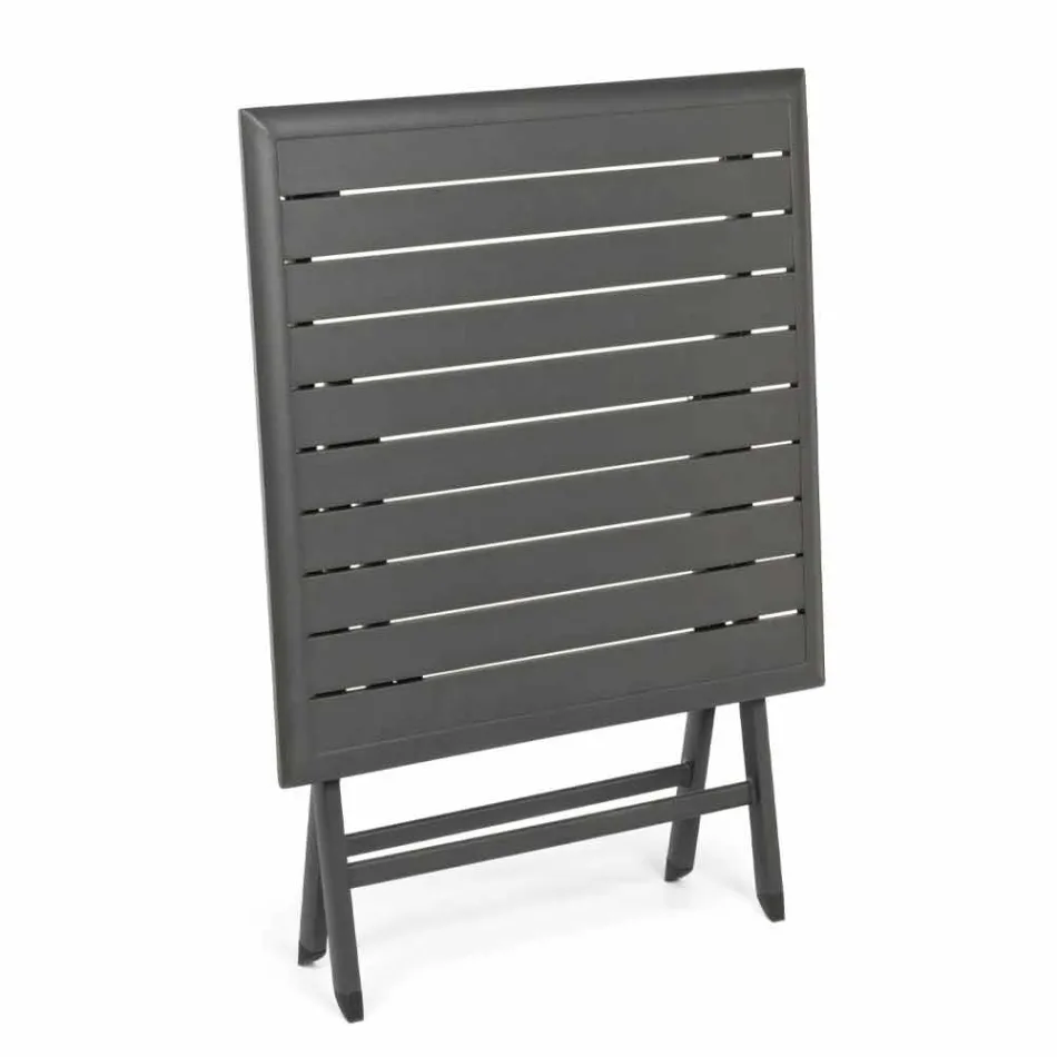 Firkantet foldbart udendørs sofabord i malet aluminium - jagt Viadurini