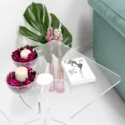 Design firkantet sofabord, i gennemsigtige PMMA Laives Viadurini