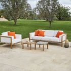 Udendørs firkantet sofabord i teaktræ Fremstillet i Italien - Liberato Viadurini