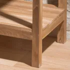 Sofabord i massivt teaktræ med 1 skuffe - Akryl Viadurini