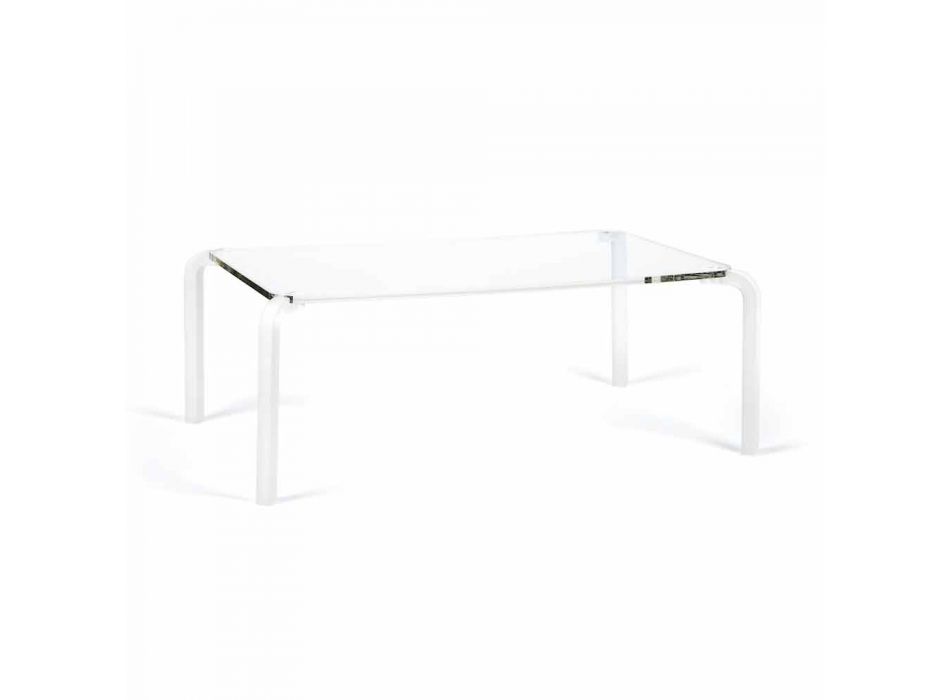 firkantet bord i gennemsigtig methacrylat, L83 P50 H33cm, Bill Viadurini