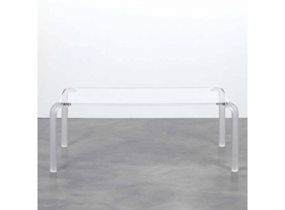 firkantet bord i gennemsigtig methacrylat, L83 P50 H33cm, Bill Viadurini