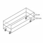 Rektangulært sofabord i Extralight Glas med skuffer fremstillet i Italien - Ganzo Viadurini