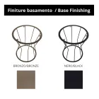 Rundt sofabord med stålbund og stentøjsplade lavet i Italien - Alisea Viadurini