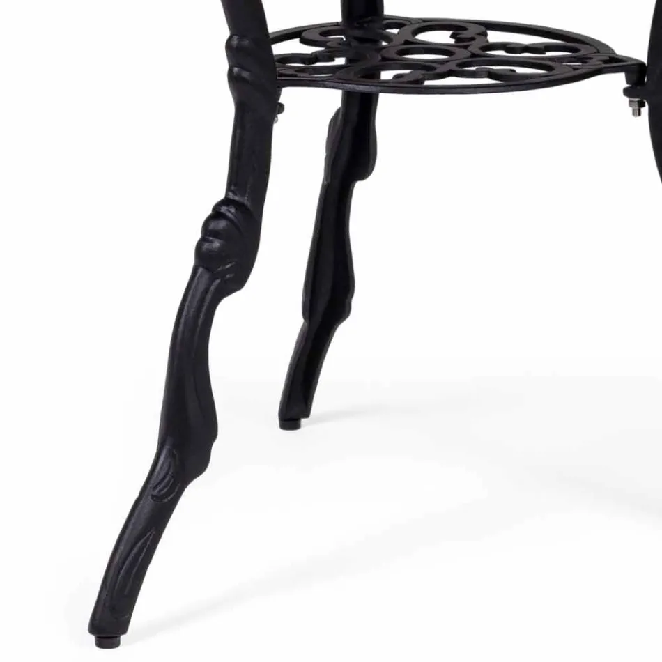 Runde udendørs sofabord i aluminium mat antracit finish - Sayra Viadurini