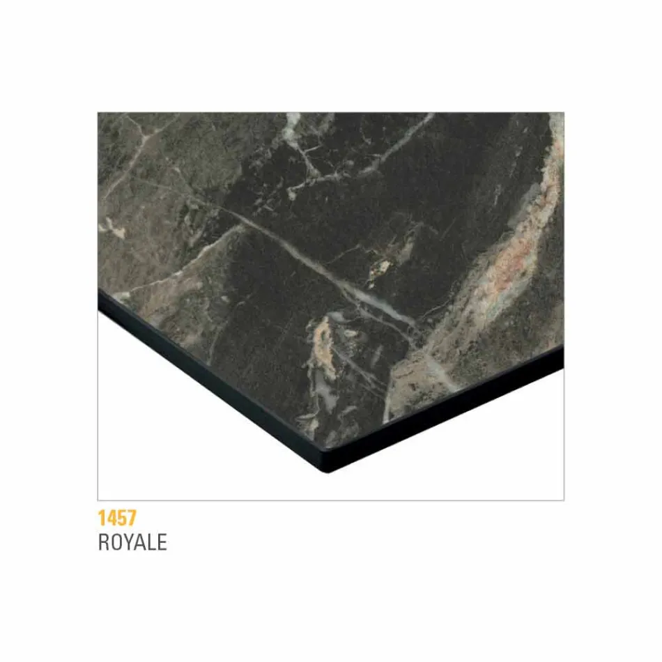 Rundt sofabord med Hpl-top Fremstillet i Italien - Mina Viadurini