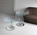 Rundt design sofabord i ekstra klart glas lavet i Italien - Akka