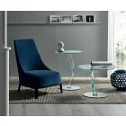 Rundt design sofabord i ekstra klart glas lavet i Italien - Akka Viadurini