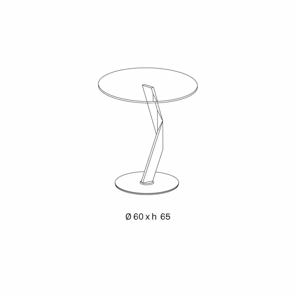 Rundt design sofabord i ekstra klart glas lavet i Italien - Akka Viadurini