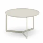 Rundt udendørs sofabord i hamp eller muddermetal - Stephane Viadurini