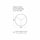 Rundt sofabord til udendørs stue i grafit eller muddermetal - Stephane Viadurini