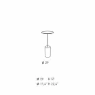 Rundt sofabord i farvet metalplade af moderne design - cocktail Viadurini