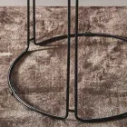 Rundt sofabord af metal med glasplade Lavet i Italien - George Viadurini