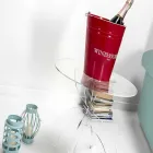 Rund design sofabord, i gennemsigtige PMMA Laives Viadurini