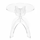 Rund design sofabord, i gennemsigtige PMMA Laives Viadurini