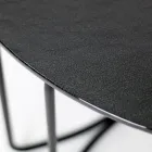 Rundt glas sofabord med 3 halvmånebund lavet i Italien - Arepa Viadurini