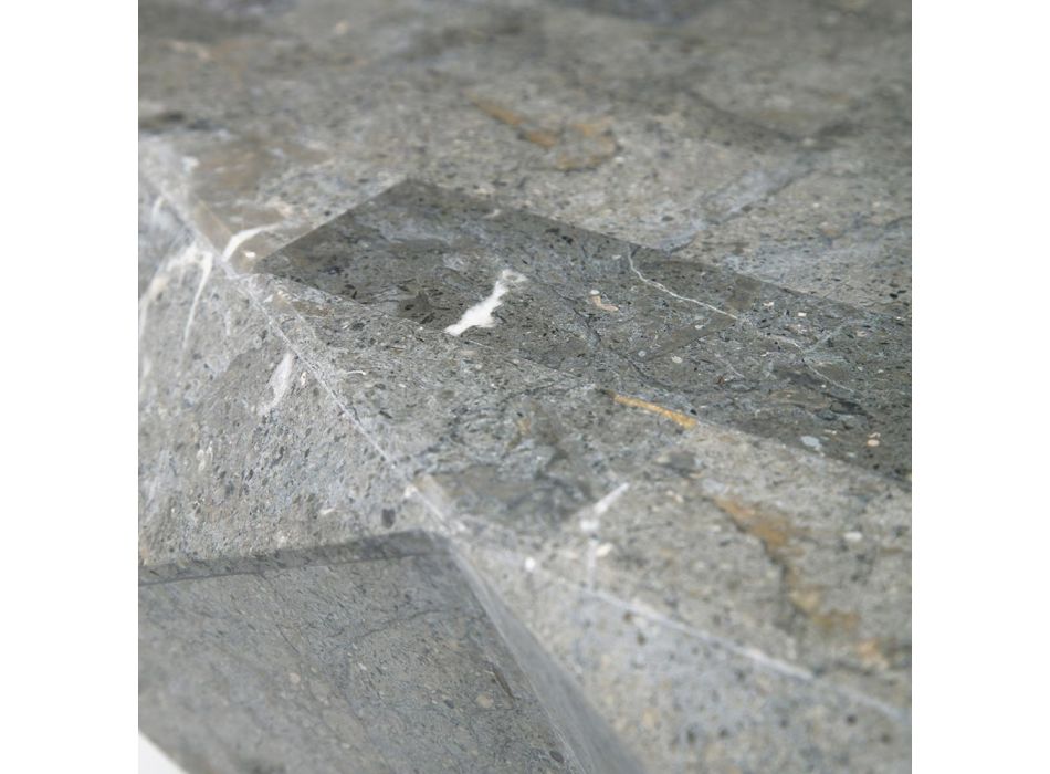 Indendørs formet sofabord i Fossil Stone Forskellige finish - Hovedtelefoner Viadurini