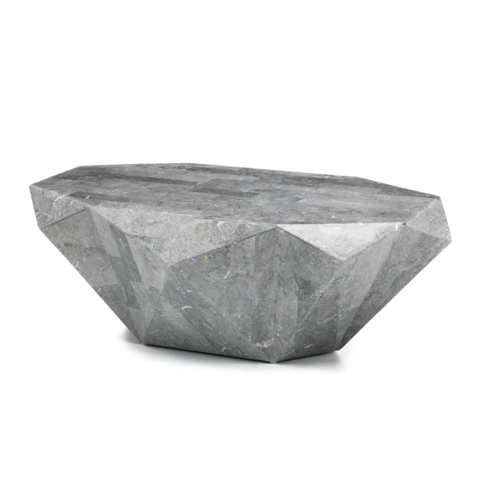 Indendørs formet sofabord i Fossil Stone Forskellige finish - Hovedtelefoner Viadurini