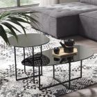 Sofabord med spejleffekt glasplade lavet i Italien - Sedona Viadurini