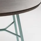 Sofabord med rund massiv træplade lavet i Italien - Makino Viadurini