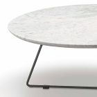 Sofabord med rund marmorplade og metalbase Fremstillet i Italien - Gin Viadurini