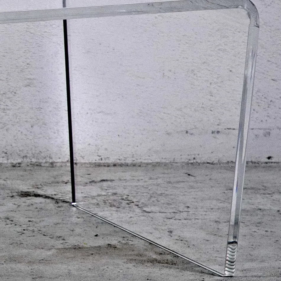 Sofabord i gennemsigtig akryl krystal Håndfoldet - Crosto Viadurini