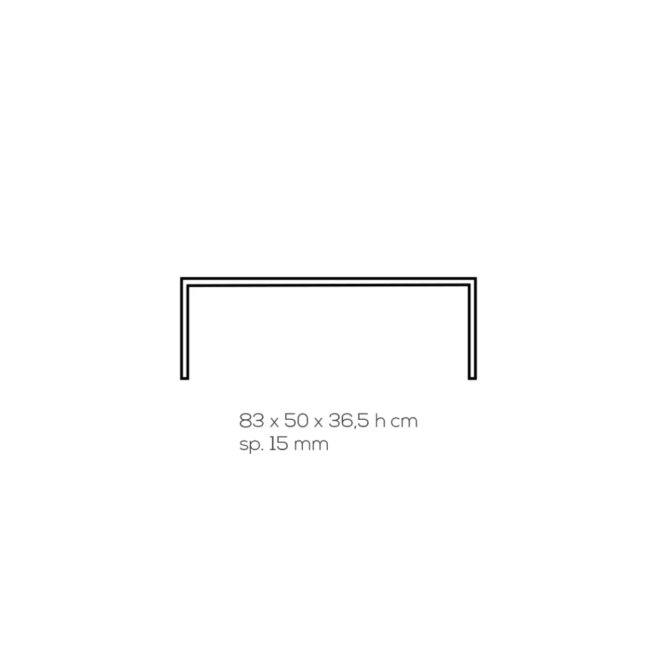 Sofabord i gennemsigtig akryl krystal Håndfoldet - Crosto Viadurini