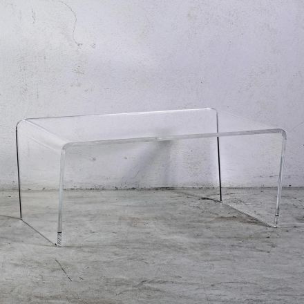 Sofabord i gennemsigtig akryl krystal Håndfoldet - Crosto Viadurini
