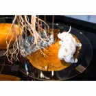 Sofabord i træ og stål med metalben fremstillet i Italien - Damaskus Viadurini