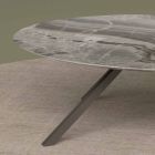 Lounge bord i Orobico eller Calacatta marmor og metal Fremstillet i Italien - Sirena Viadurini