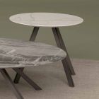 Lounge bord i Orobico eller Calacatta marmor og metal Fremstillet i Italien - Sirena Viadurini