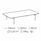 Metal sofabord med marmorplade, ædle fremstillet i Italien - Ginseng Viadurini