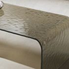 Sofabord i Hammered Effect Glas Made in Italy - Quasimodo Viadurini