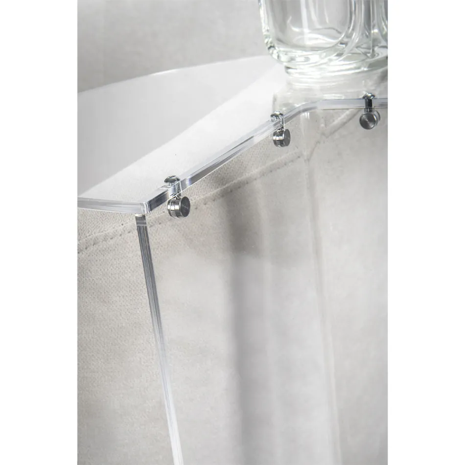 Gennemsigtigt eller farvet plexiglas sofabord lavet i Italien - Tabli Viadurini