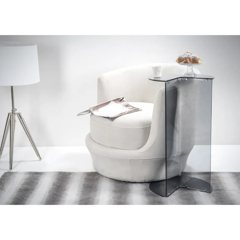 Gennemsigtigt eller farvet plexiglas sofabord lavet i Italien - Tabli Viadurini