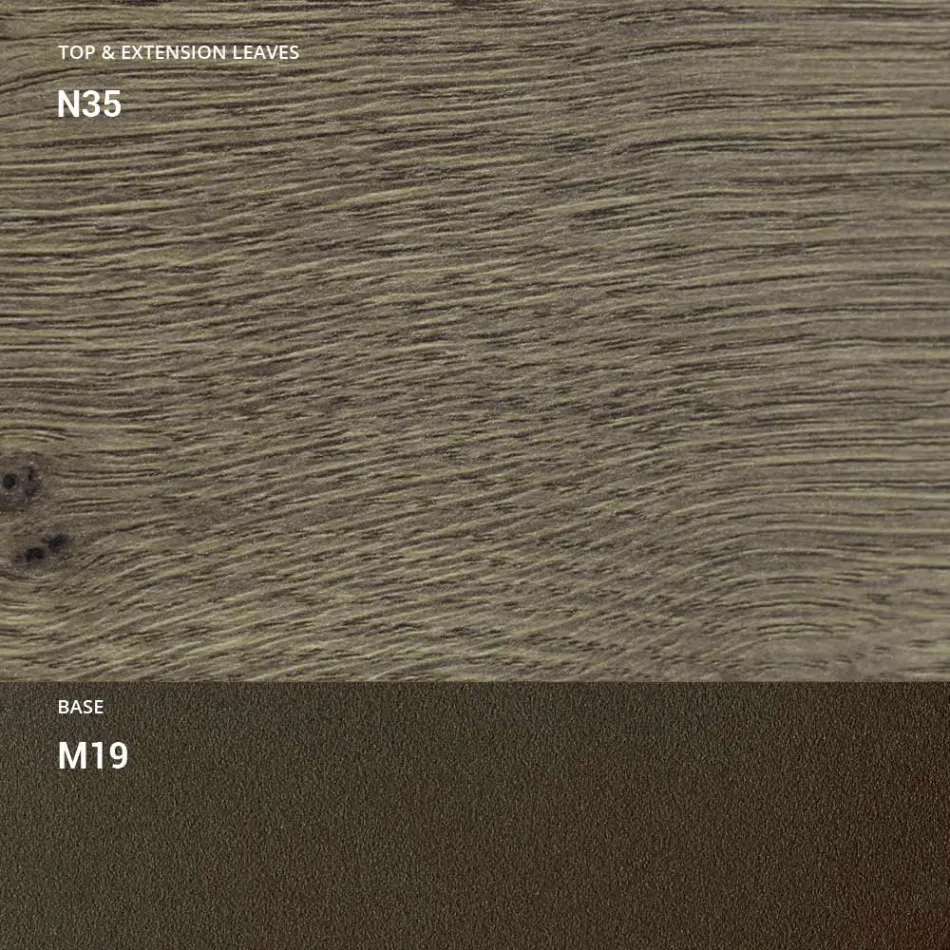 Transformerbart sofabord i metal og træ Fremstillet i Italien - Veneris Viadurini