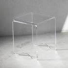 Sofabordskammel Krystal Gennemsigtig Akryl Minimal Italiensk - Plarco Viadurini