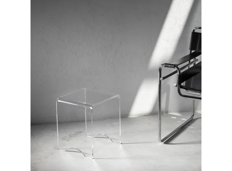 Sofabordskammel Krystal Gennemsigtig Akryl Minimal Italiensk - Plarco Viadurini