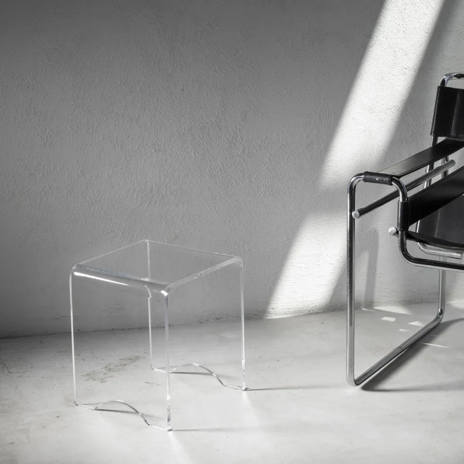 Sofabordskammel Krystal Gennemsigtig Akryl Minimal Italiensk - Plarco Viadurini