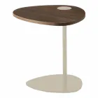 Stue sofabord i metal og træplade, luksuriøst design - Yassine Viadurini