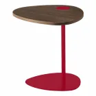 Stue sofabord i metal og træplade, luksuriøst design - Yassine Viadurini