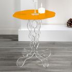 Orange Round Table 50 cm Janis moderne design, fremstillet i Italien Viadurini