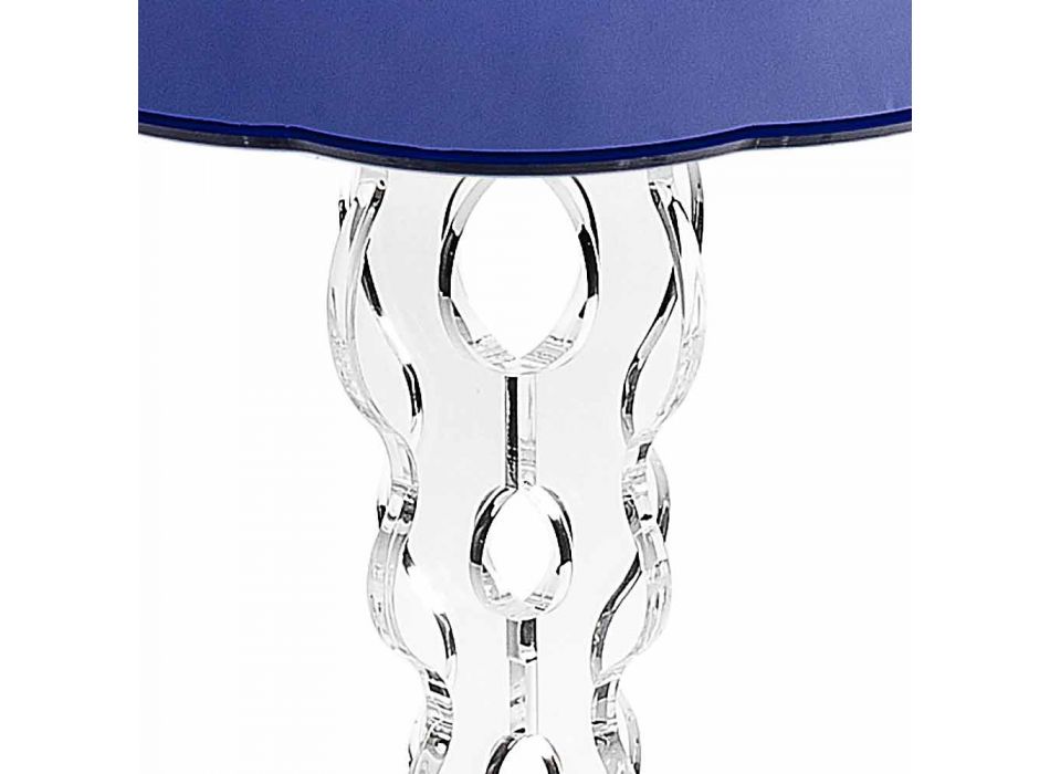 Blå rundt bord diameter 36 cm Janis moderne design, fremstillet i Italien Viadurini