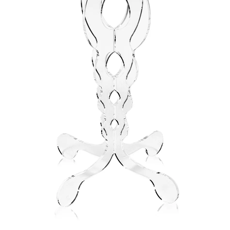 Rundt sofabord i gennemsigtigt plexiglas 2 dimensioner - fosfor Viadurini