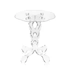 Rundt sofabord i gennemsigtigt plexiglas 2 dimensioner - fosfor Viadurini