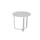 Rundt udendørs sofabord i epoxy pulverlakeret aluminium - Mitch Viadurini
