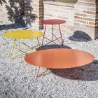 Rundt metal havesofabord i forskellige farver og 3 størrelser - Magali Viadurini