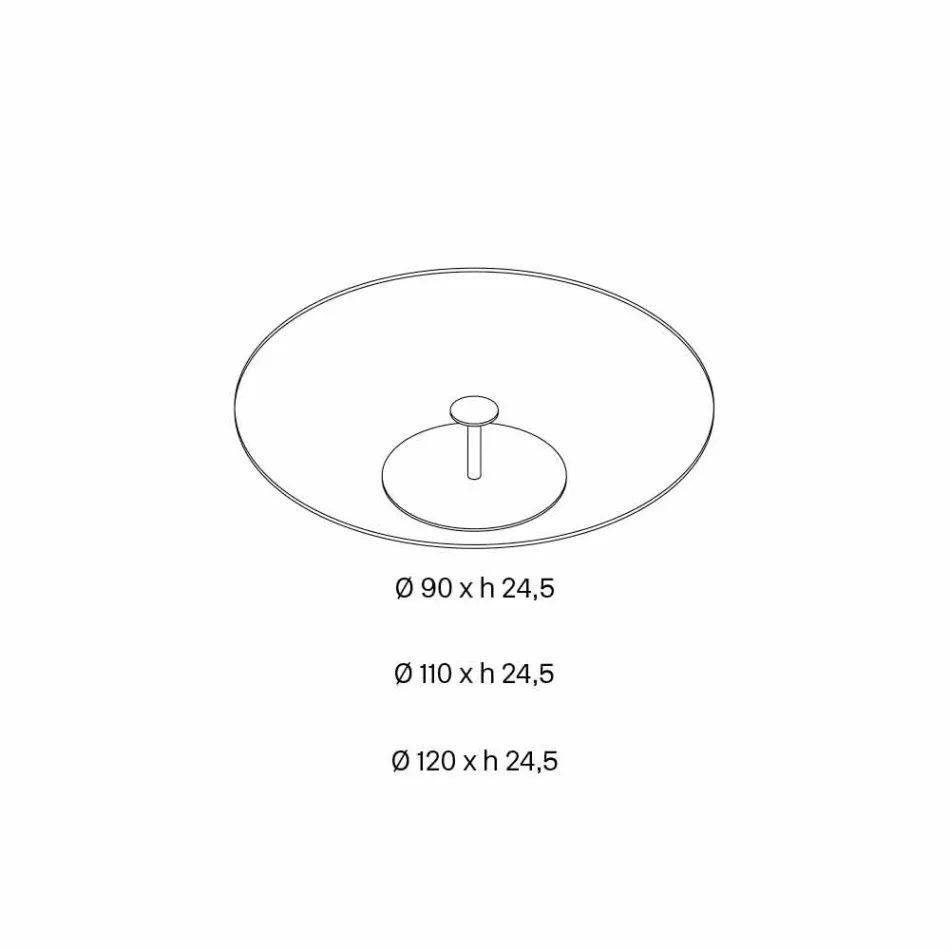 Rundt sofabord i ekstra klart glas - Giovannino Viadurini